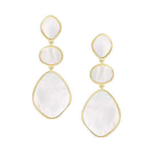 Three-Tier Statement Drop Earrings