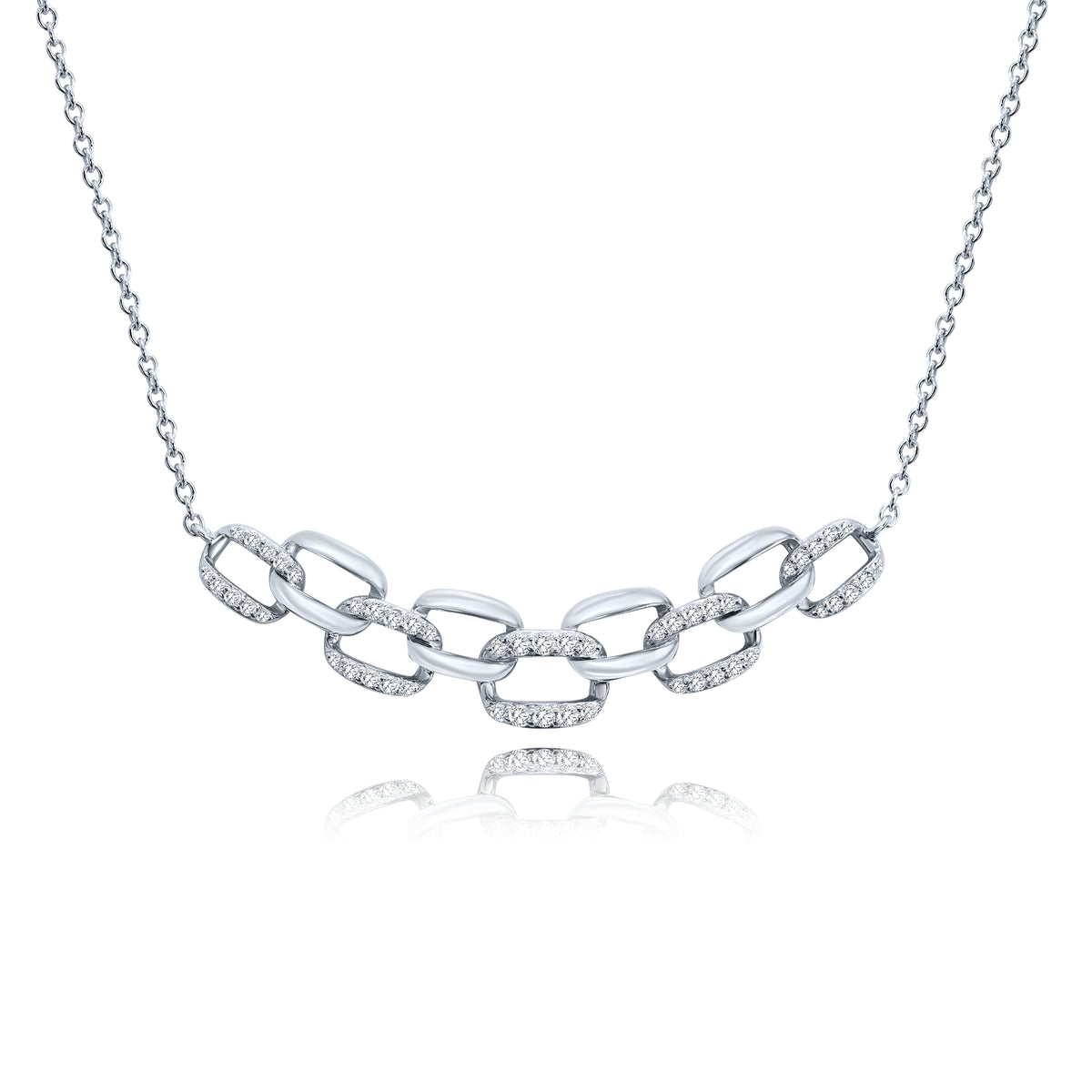 Linked Stacked Bar Necklace