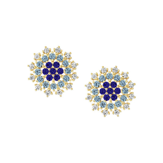 Diamond Snowflake Stud Earring