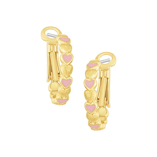 Lined Hearts Hoops