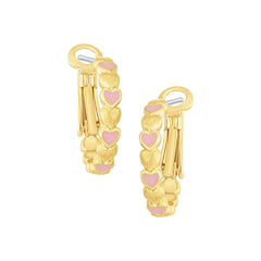 Lined Hearts Hoops