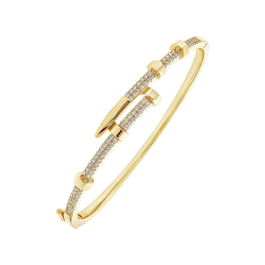 Unique Pave Nail Bangle
