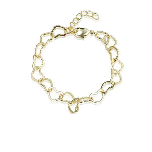 Intertwined Gold Heart Bracelet