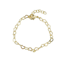 Interlocking Mini Heart Chain Bracelet