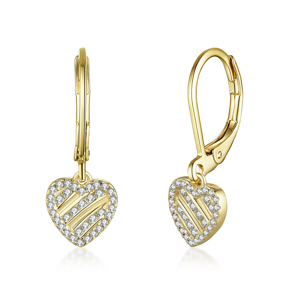 Unique Heart Hanging Earrings