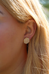 Oversized Gold Pearl Studs
