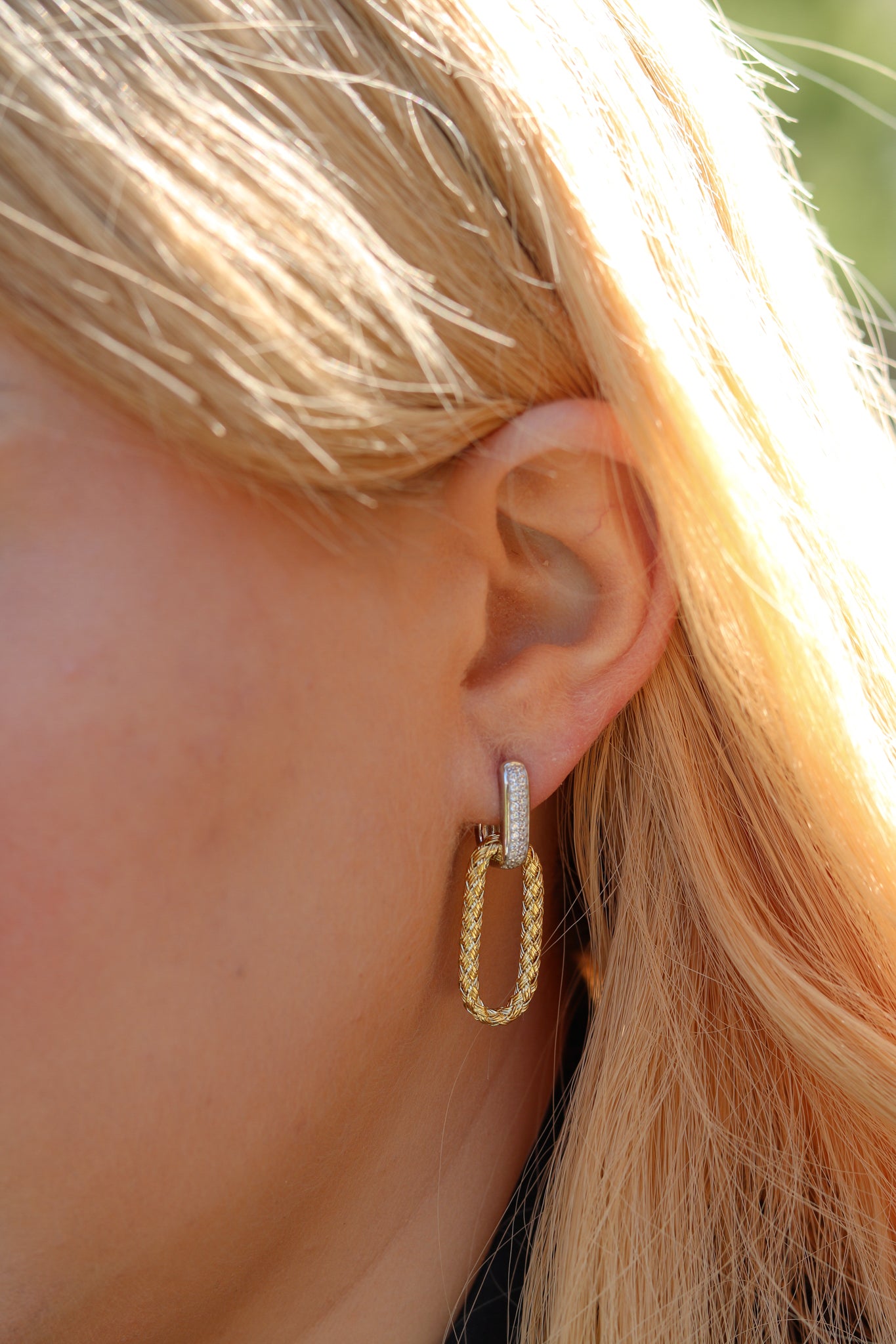 Italian Detailed Link Earrings