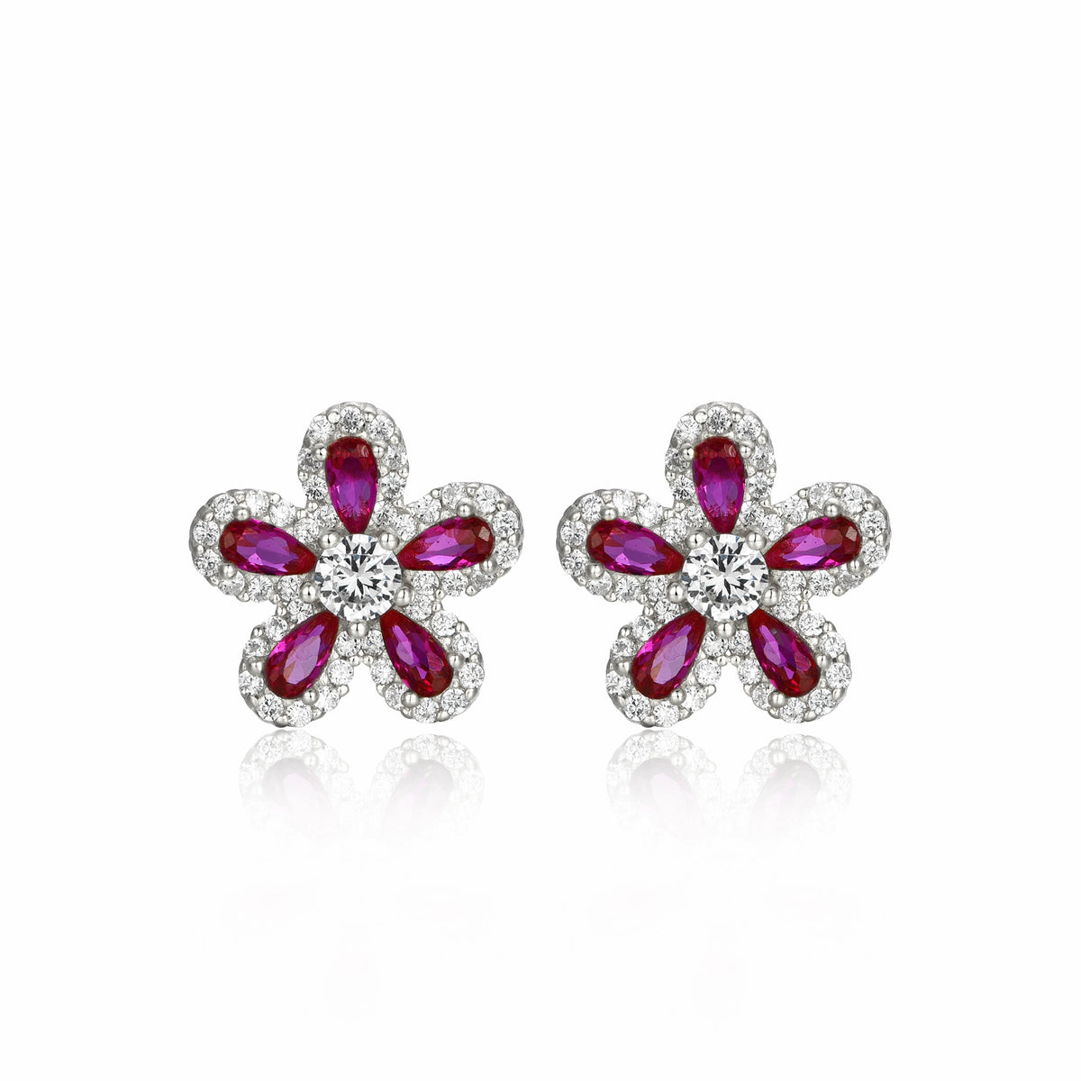 Dainty Colored Floral Studs