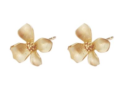 Dainty Gold Floral Studs