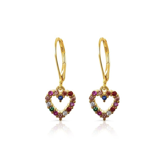 Multicolor Heart Earrings