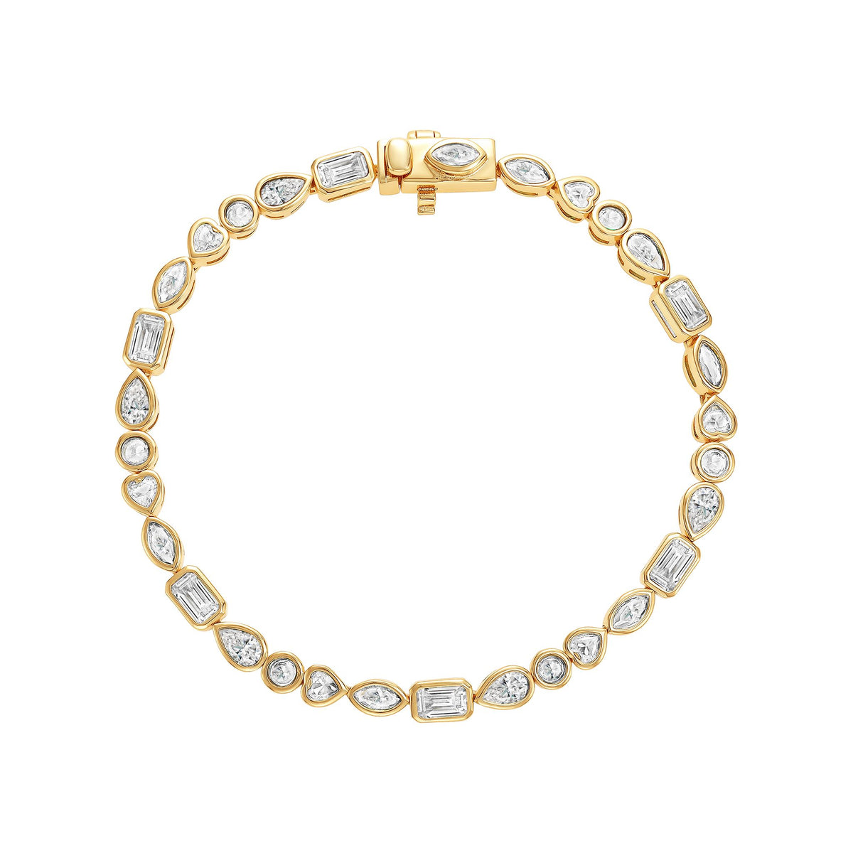 Bezel Multi Shape Bracelet