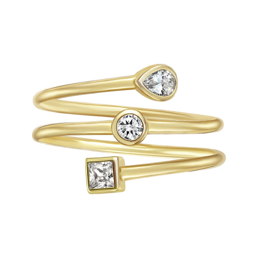Diagonal Shape Layer Ring