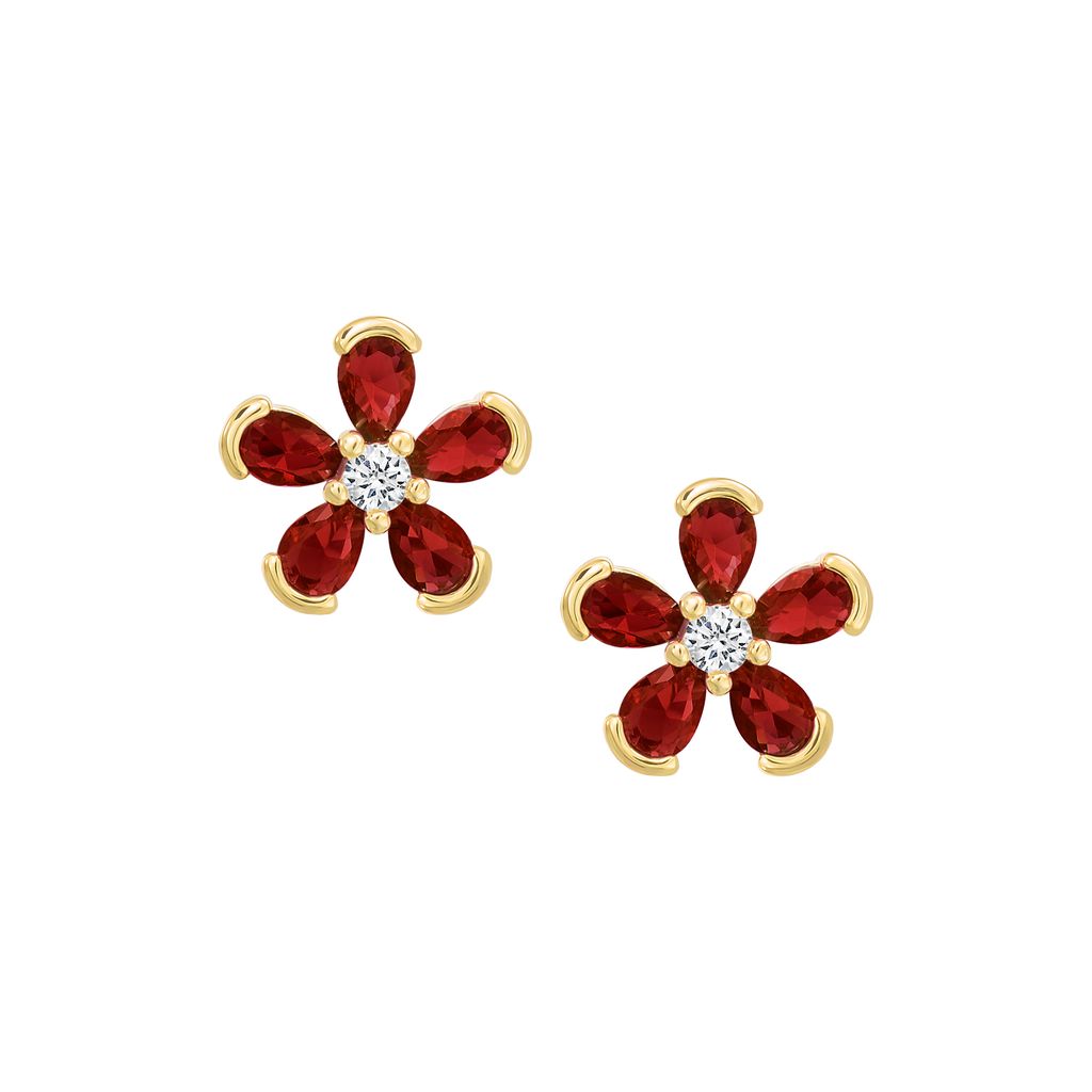 Capped Petals Flower Stud