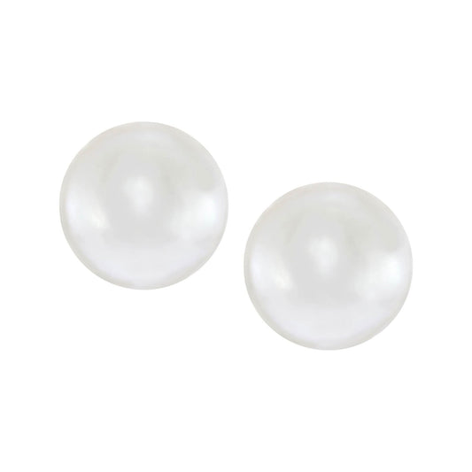 Flat Coin Pearl Studs