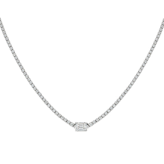 Rectangle Tennis Necklace