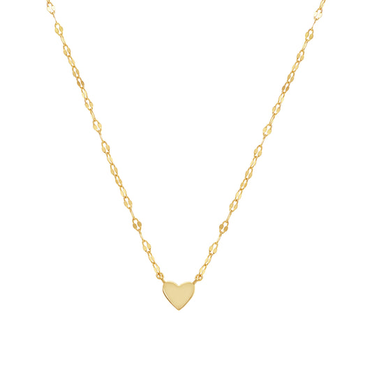 Mini Swirl Heart Necklace