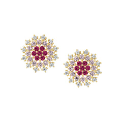 Diamond Snowflake Stud Earring