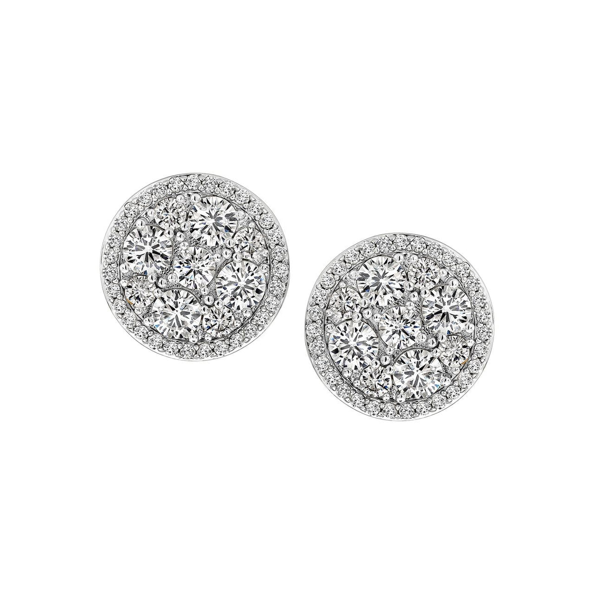 Bold Diamond Circle Stud Earring