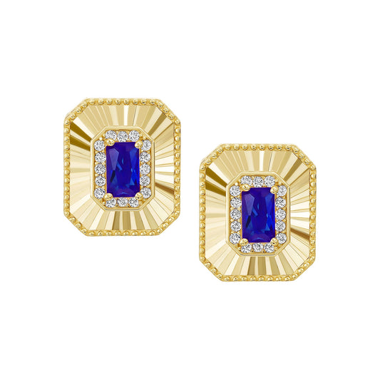Rectangle Stone Stud