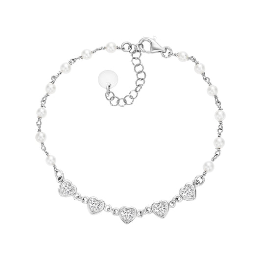 Pearl Heart Mix Bracelet