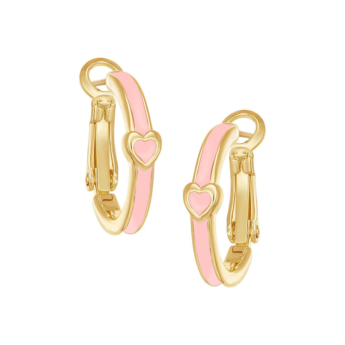 Enamel Heart Hoops