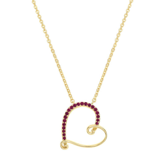 Curled Heart Pendant