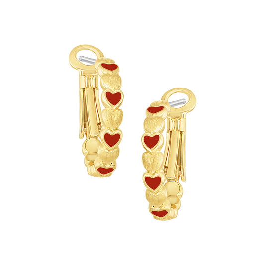 Lined Hearts Hoops