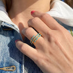 Triple Row Turquoise Ring