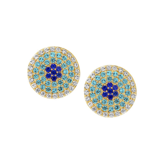 Ombre Circle Stud Earring