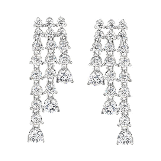 Triple Drop Graduating Earrings