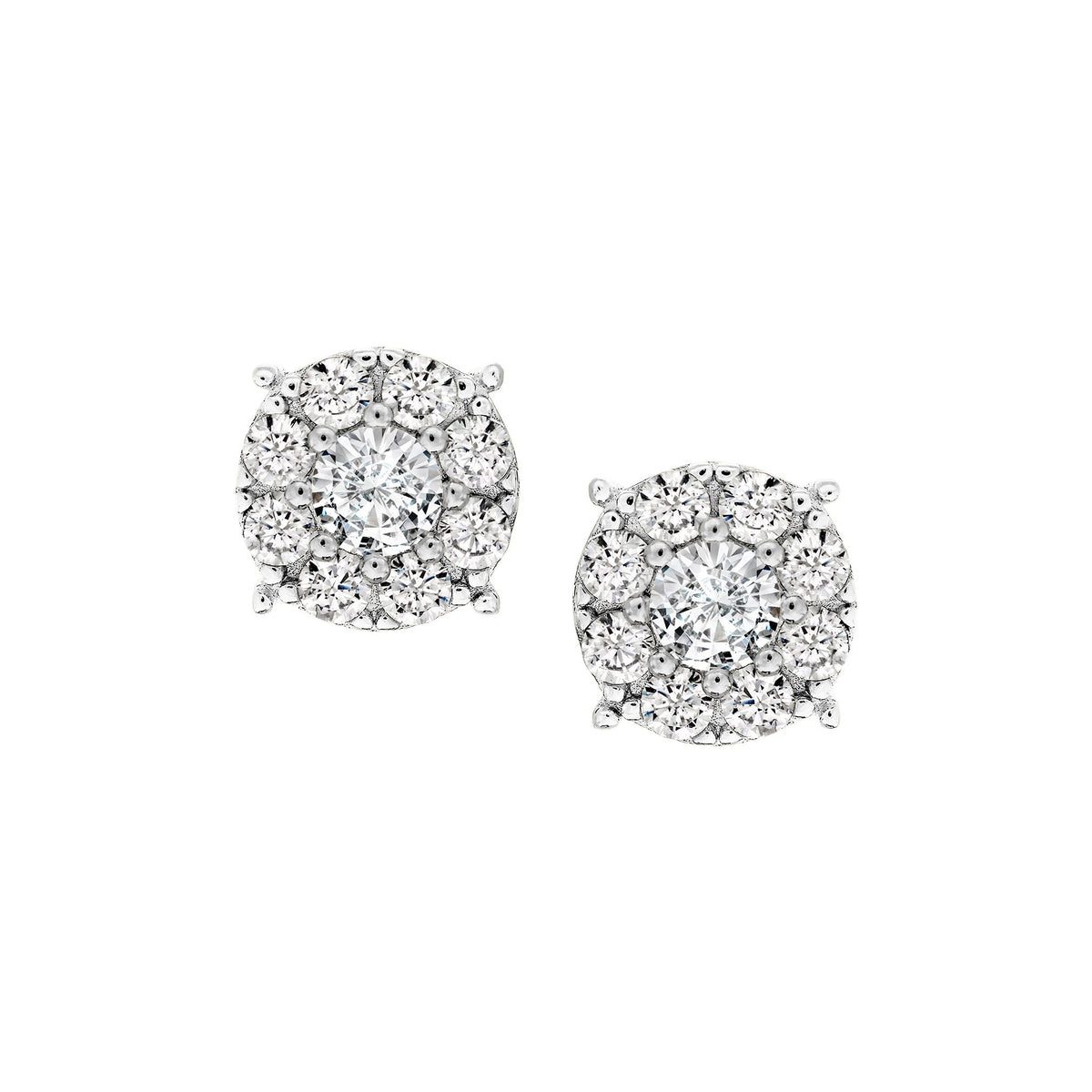 Brilliant Halo Stud Earrings