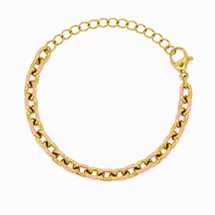 Dainty Enamel Link Bracelet