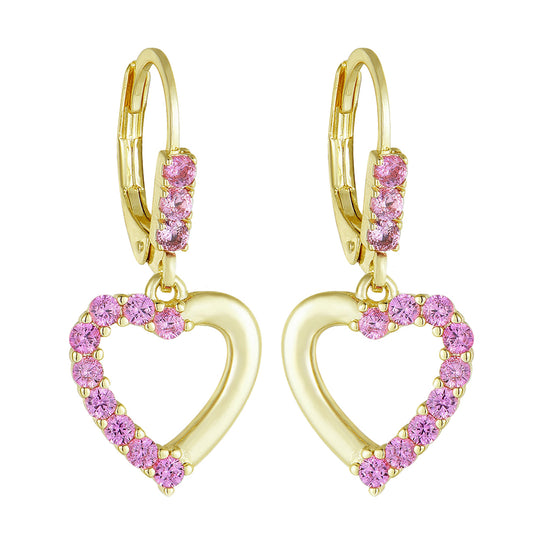 Gold Colored Heart Earrings