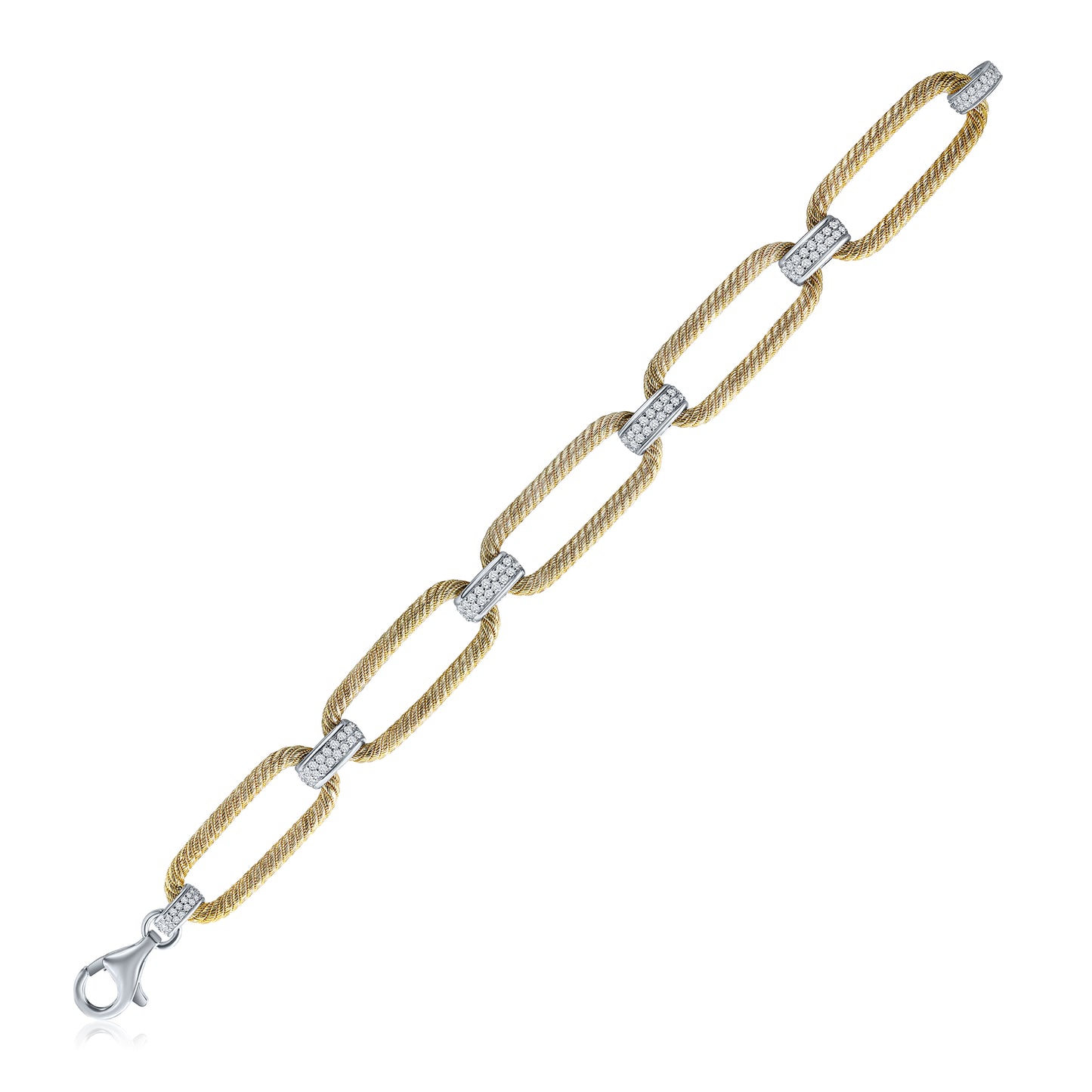 Italian Wide Detailed Link Bracelet