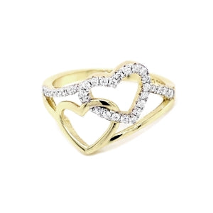 Up & Down Heart Ring