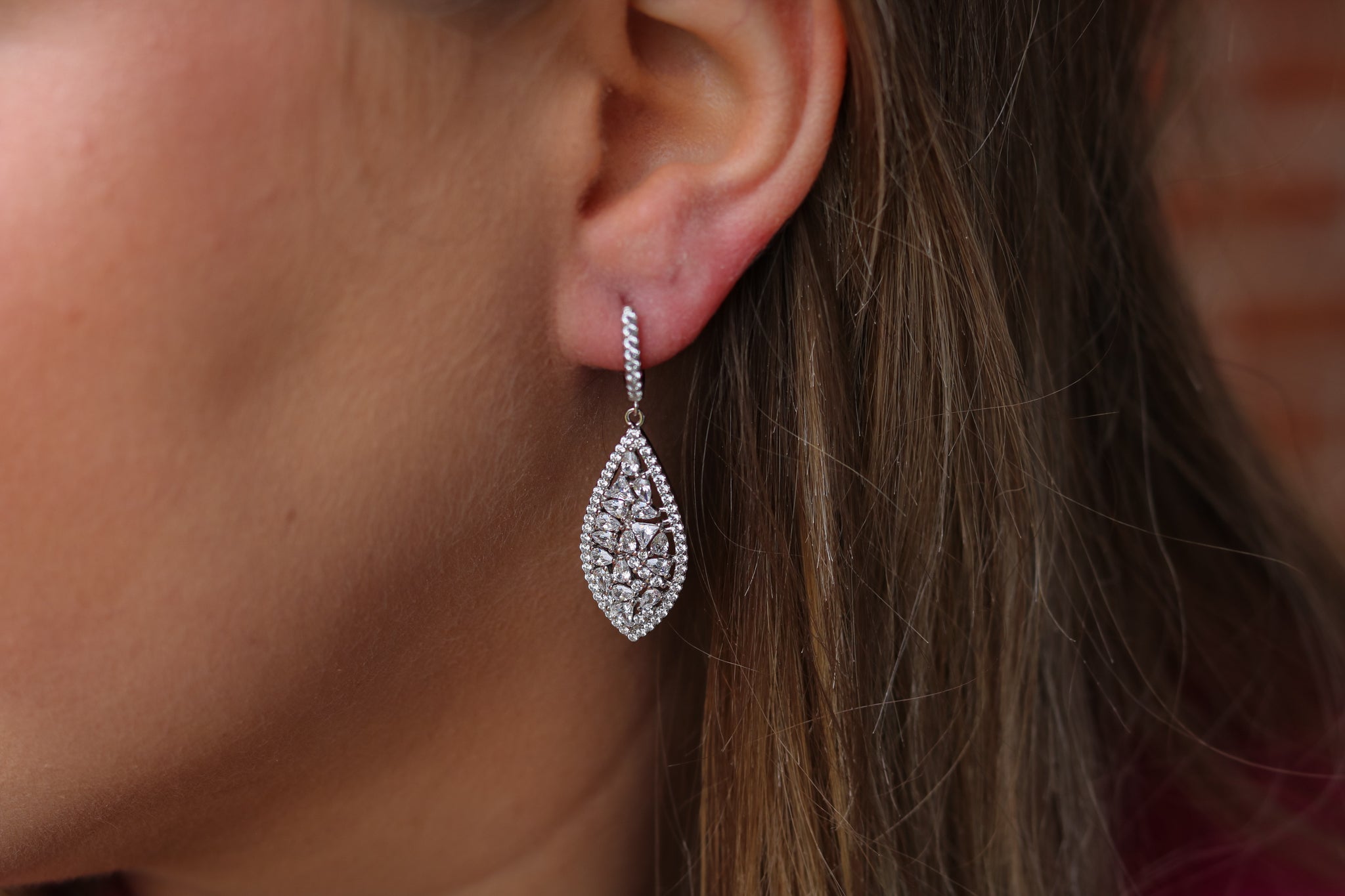 Unique Filled Drop Earrings