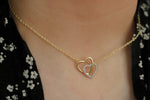 Two Tone Heart Necklace