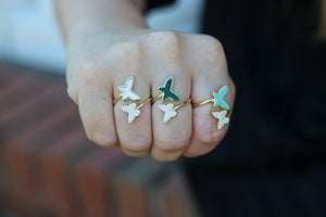 Double Butterfly Ring
