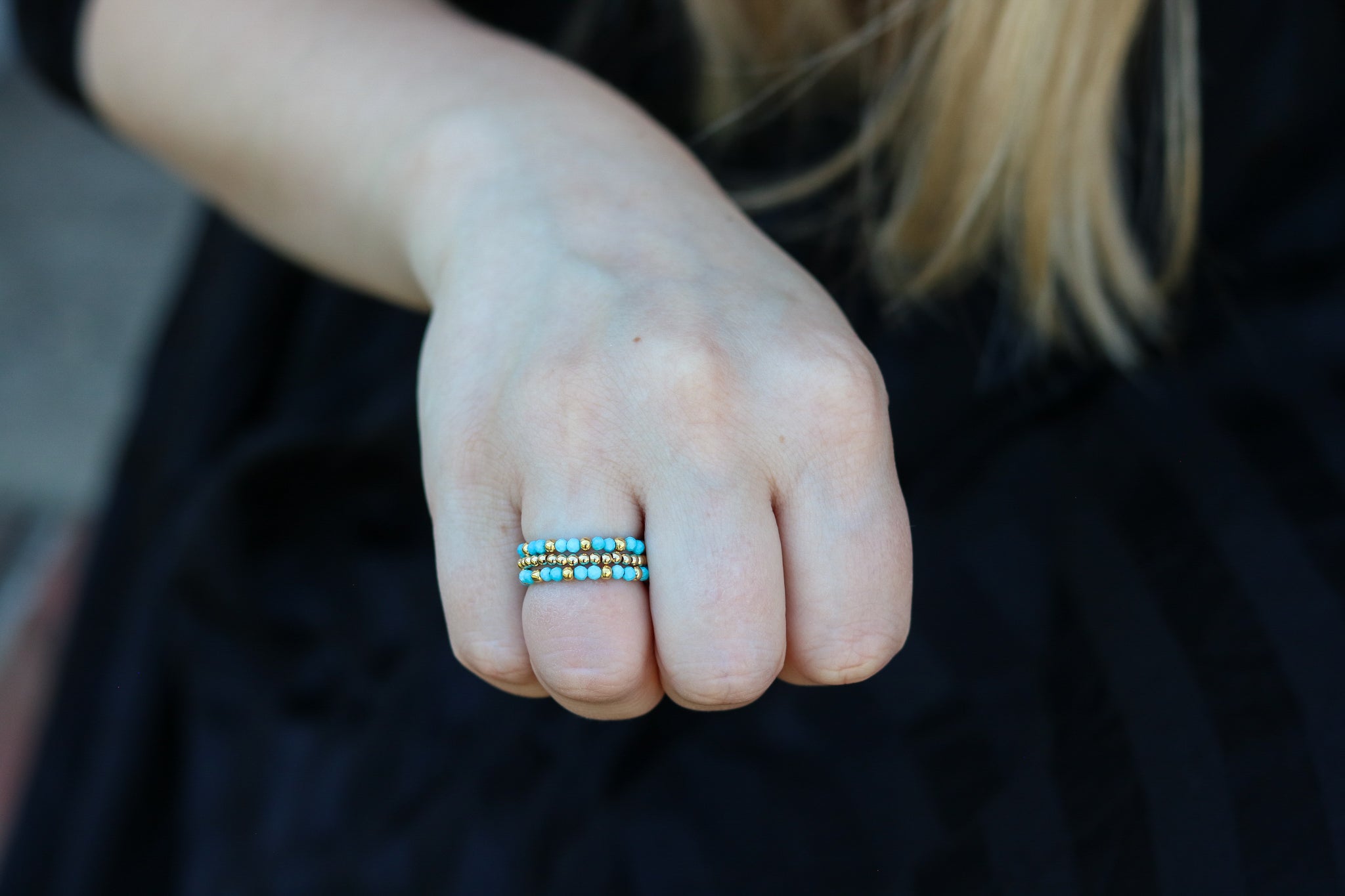 Colored Beaded Ring