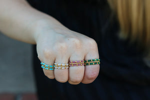 Colored Beaded Ring