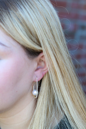 Pop Of Pearl Hoops