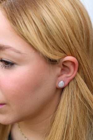 Pave teardrop earrings