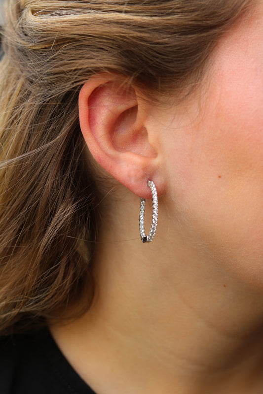 Small Thin Oval Hoops