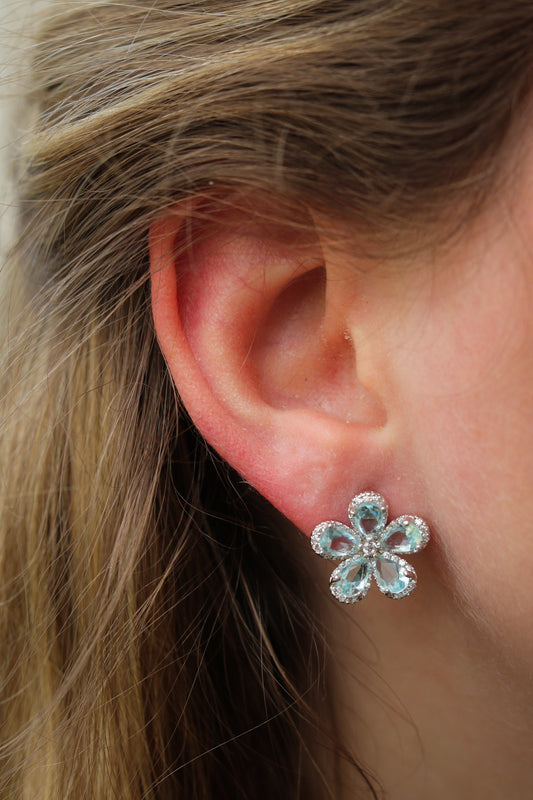 Colored Floral Studs