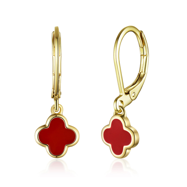 Single Clover Drop Earrings