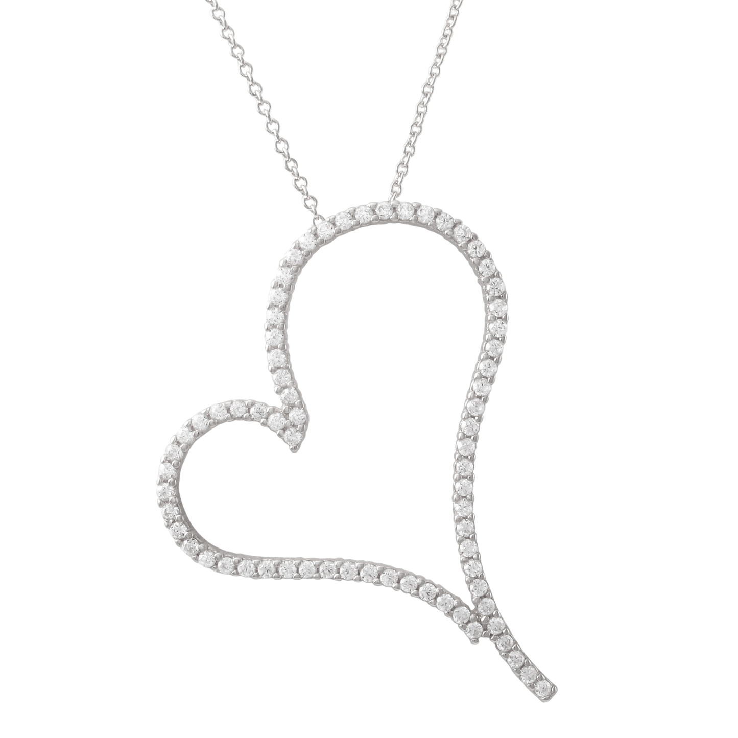 Slanted Heart Necklace