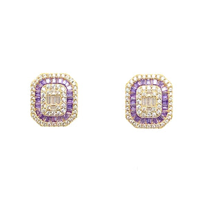 Standout Oversized Baguette Studs