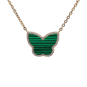 Stone Butterfly Necklace
