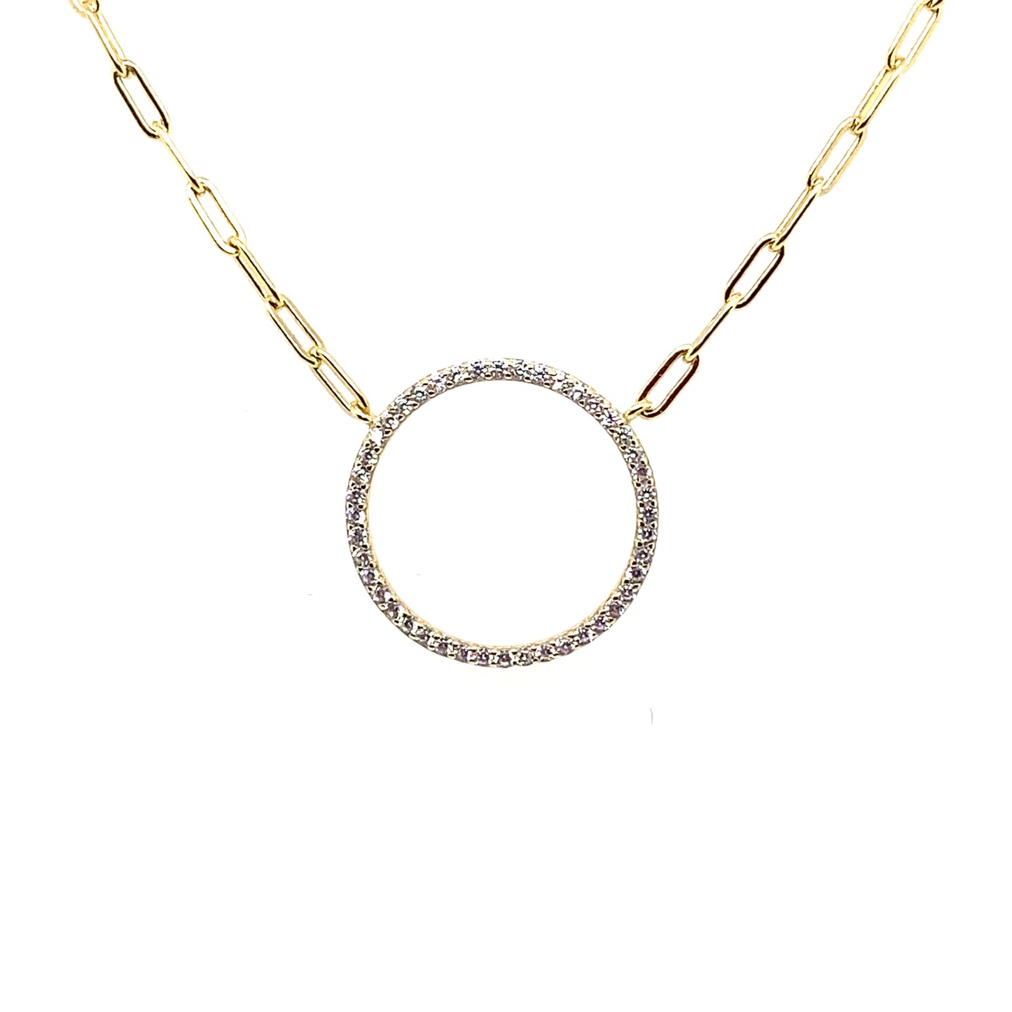 Circle Gold Link Necklace