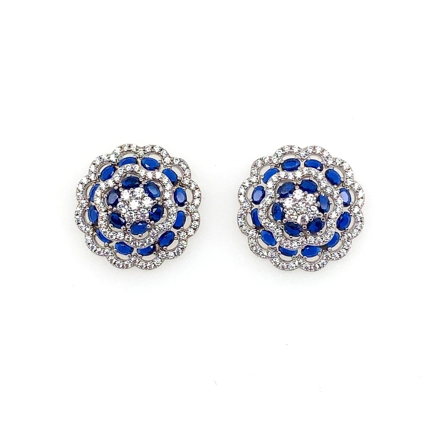 Floral Colored Oversized Studs